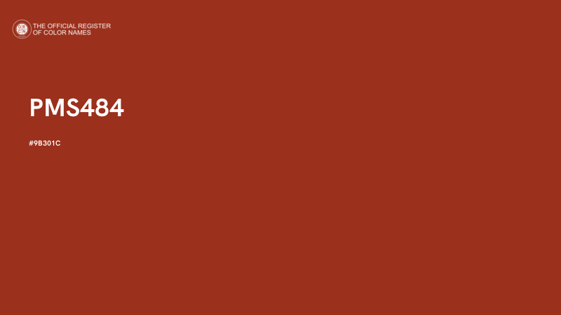 #9B301C - PMS484 color image