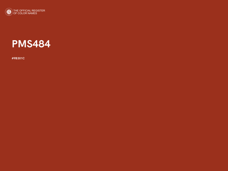 #9B301C - PMS484 color image