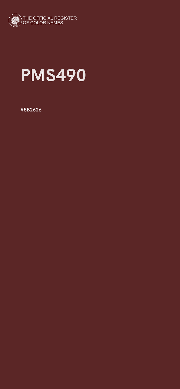 #5B2626 - PMS490 color image