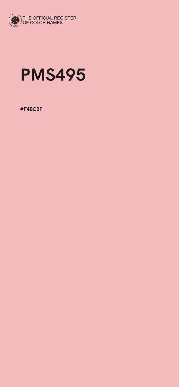 #F4BCBF - PMS495 color image
