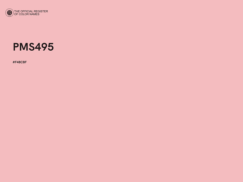 #F4BCBF - PMS495 color image