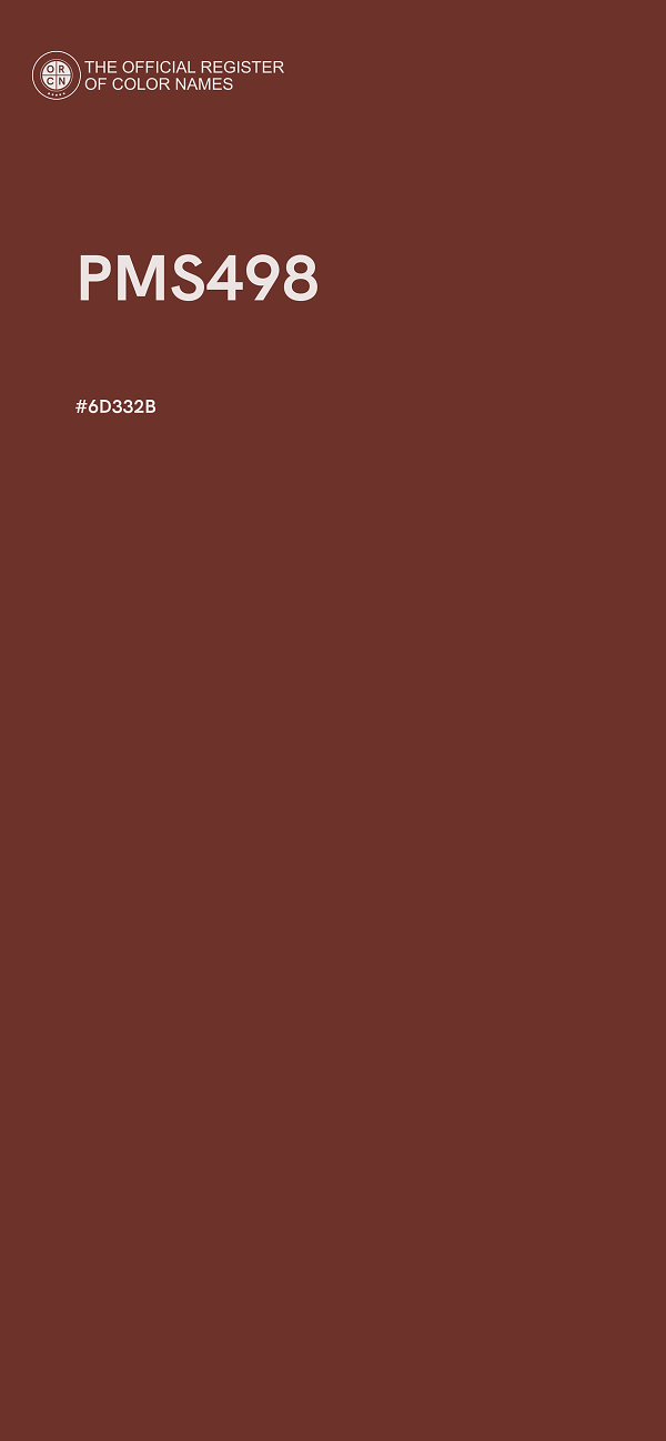 #6D332B - PMS498 color image