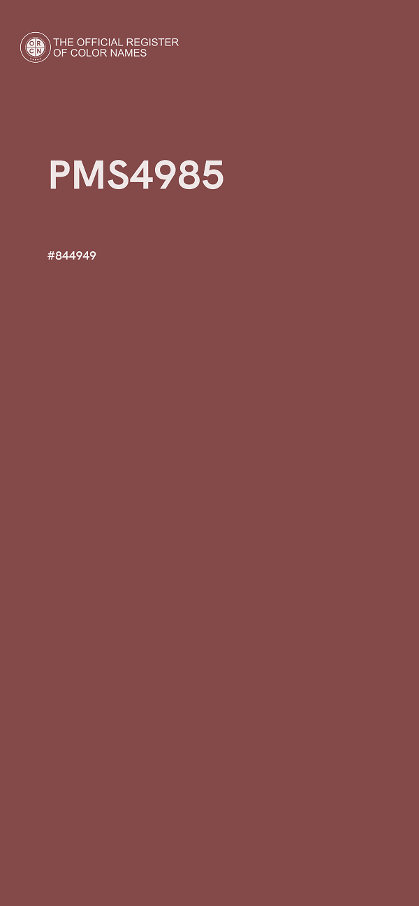 #844949 - PMS4985 color image