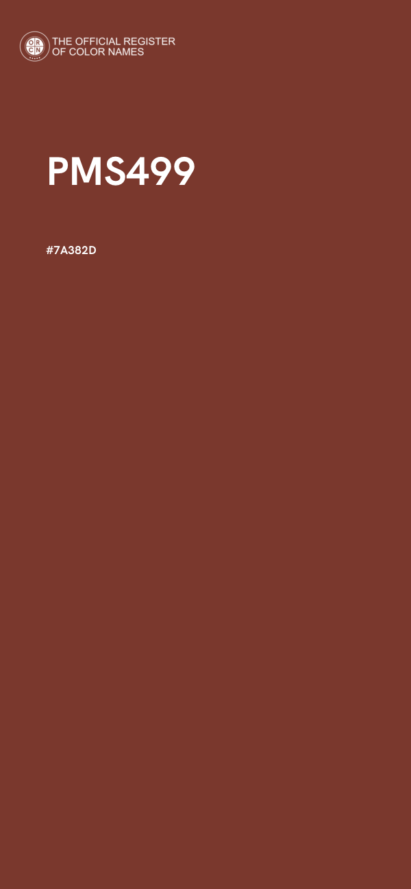 #7A382D - PMS499 color image