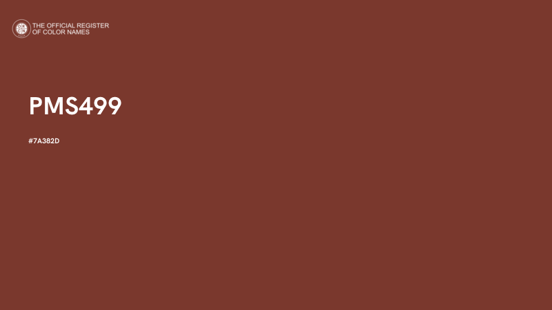 #7A382D - PMS499 color image