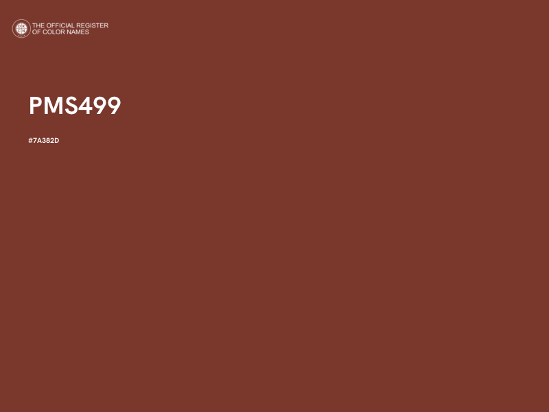 #7A382D - PMS499 color image