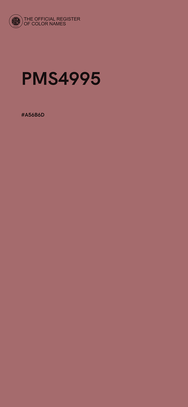 #A56B6D - PMS4995 color image