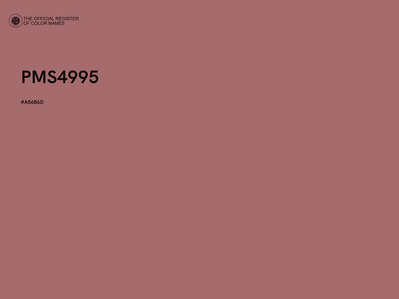 #A56B6D - PMS4995 color image