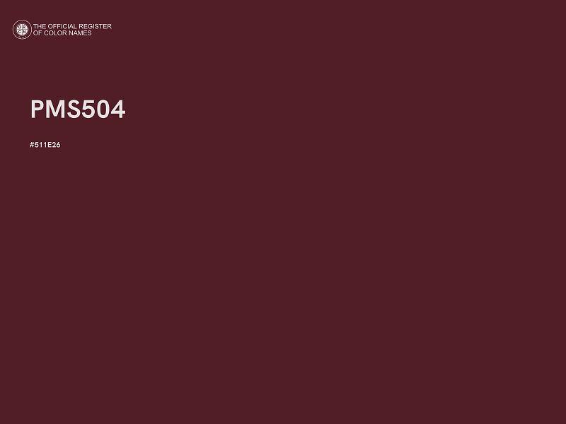 #511E26 - PMS504 color image