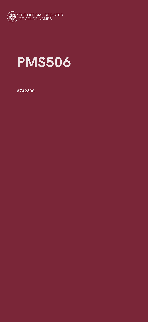 #7A2638 - PMS506 color image