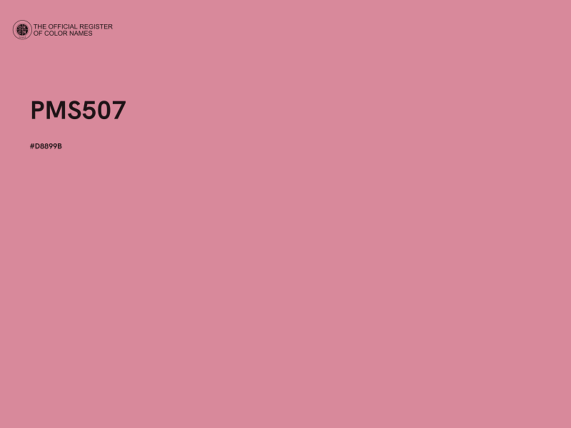 #D8899B - PMS507 color image