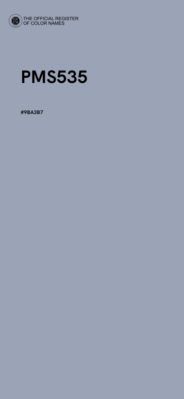#9BA3B7 - PMS535 color image