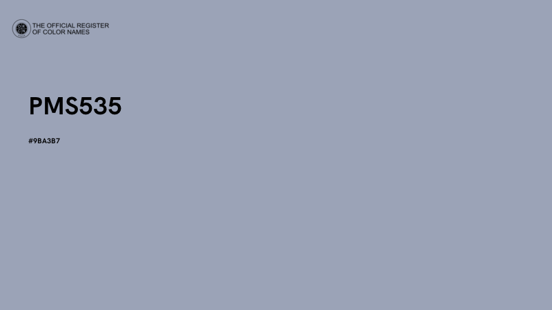#9BA3B7 - PMS535 color image