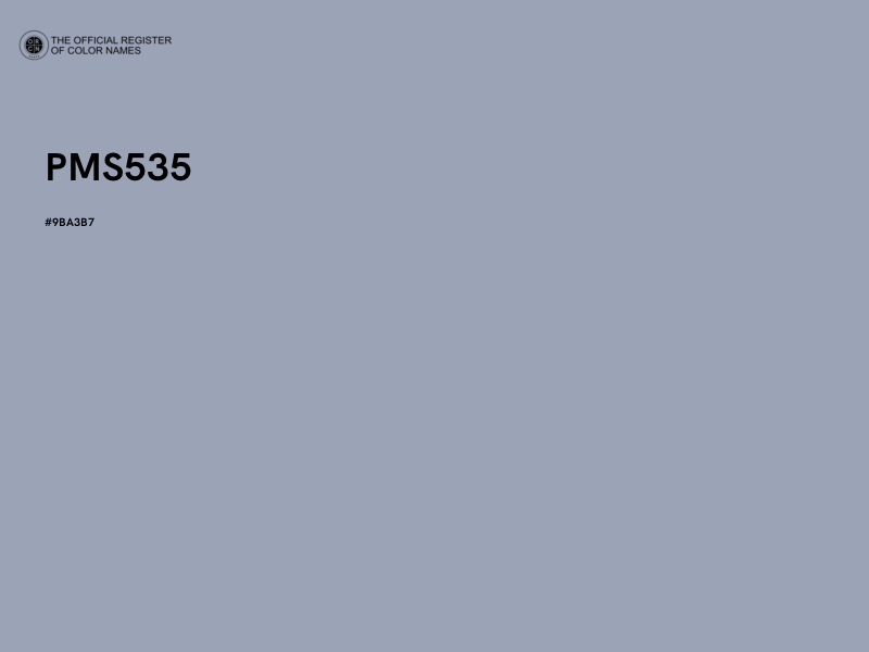 #9BA3B7 - PMS535 color image