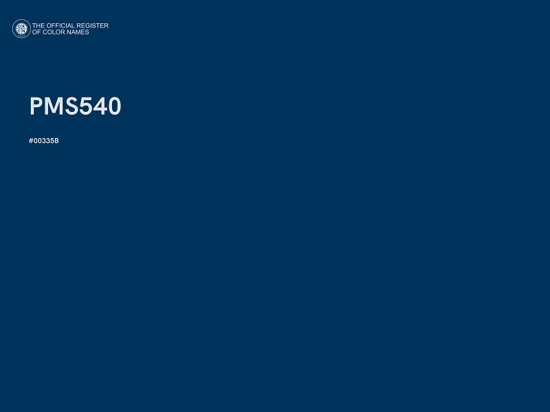 #00335B - PMS540 color image