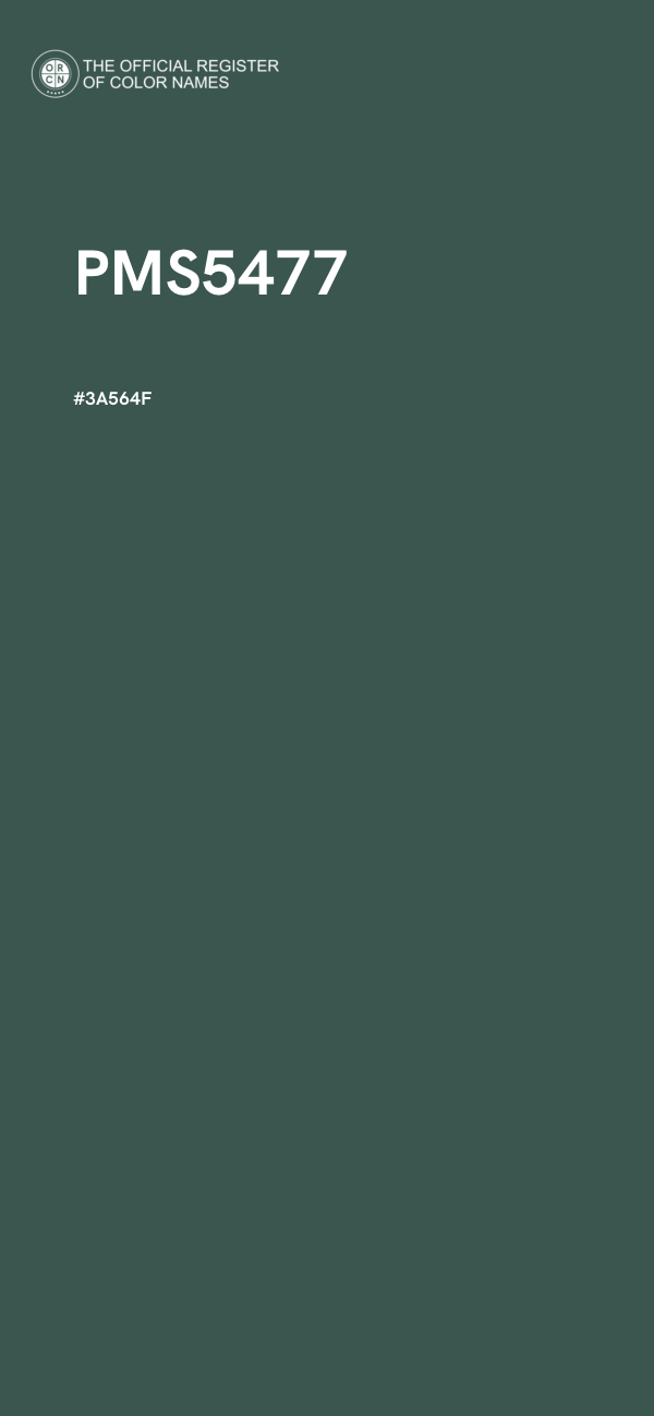 #3A564F - PMS5477 color image