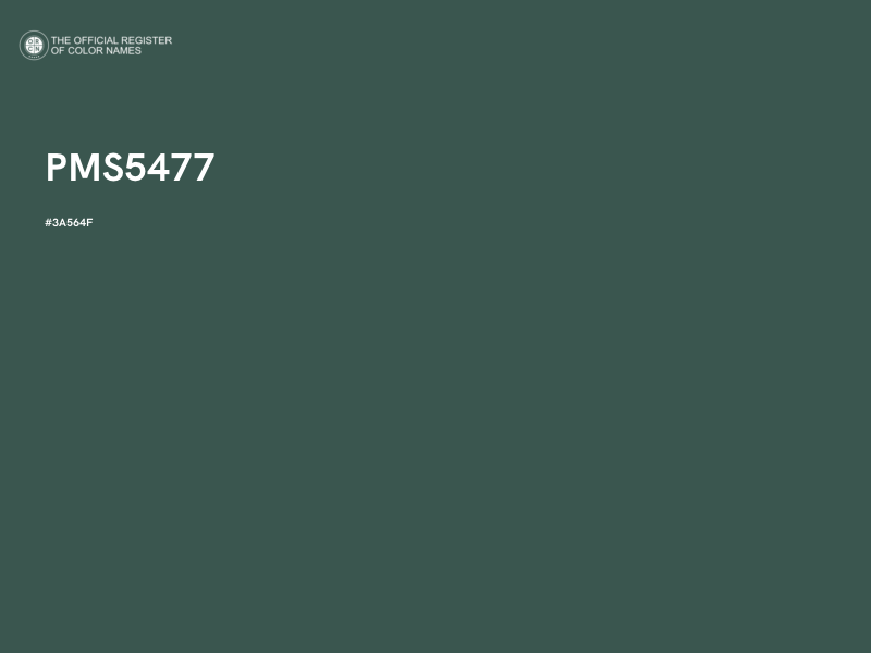 #3A564F - PMS5477 color image