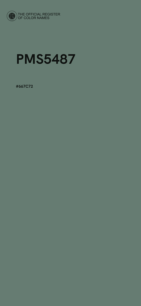 #667C72 - PMS5487 color image