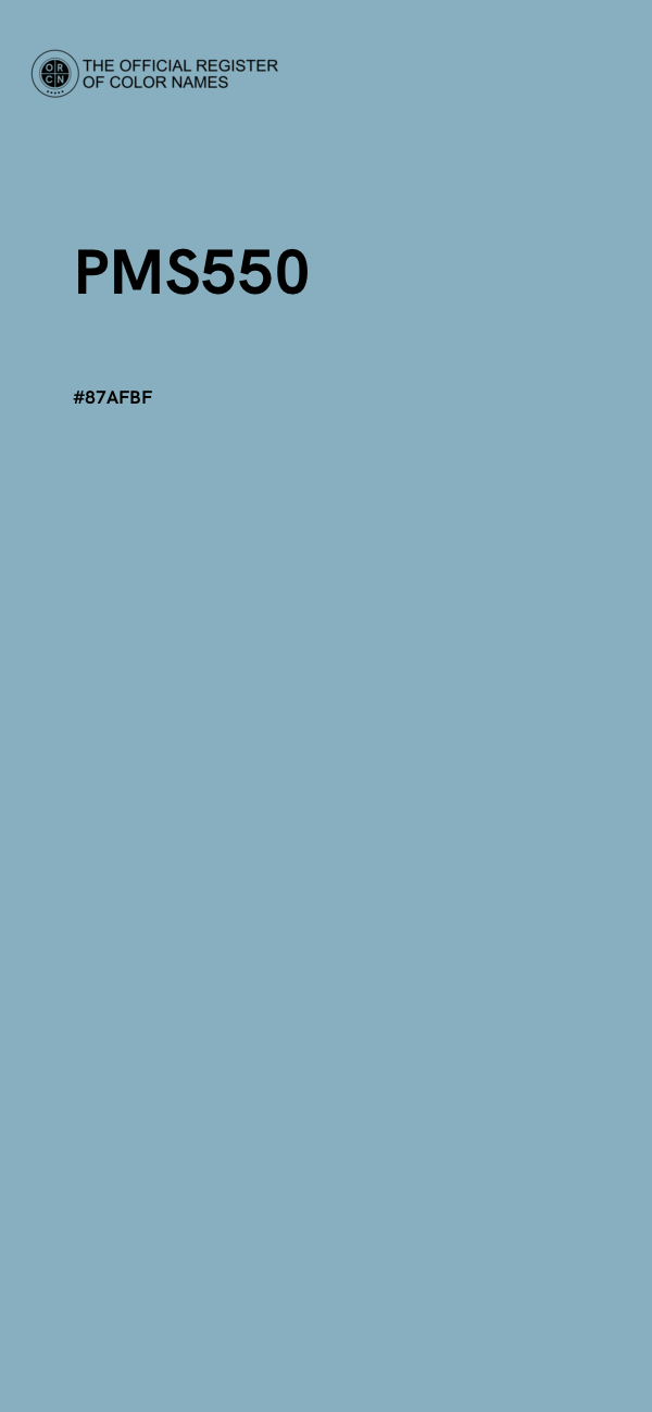 #87AFBF - PMS550 color image