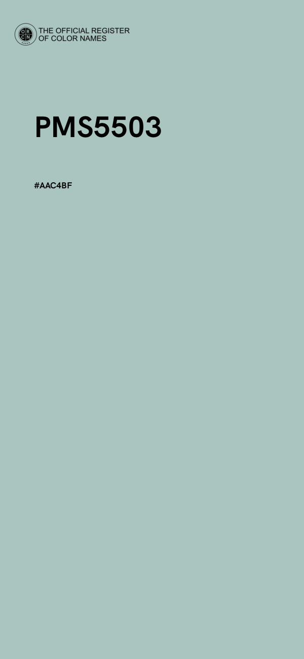 #AAC4BF - PMS5503 color image