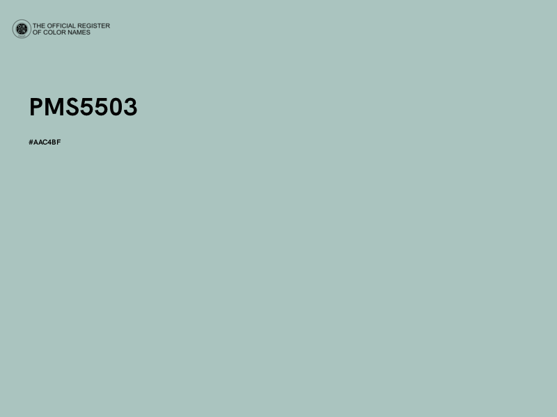 #AAC4BF - PMS5503 color image