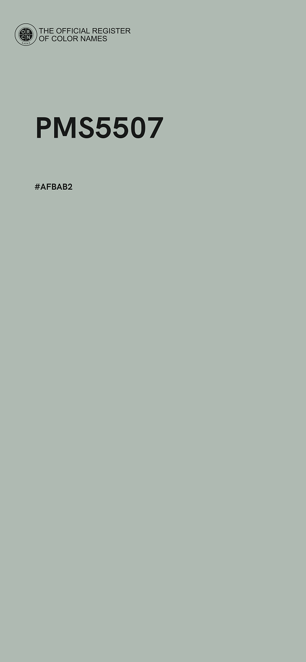 #AFBAB2 - PMS5507 color image