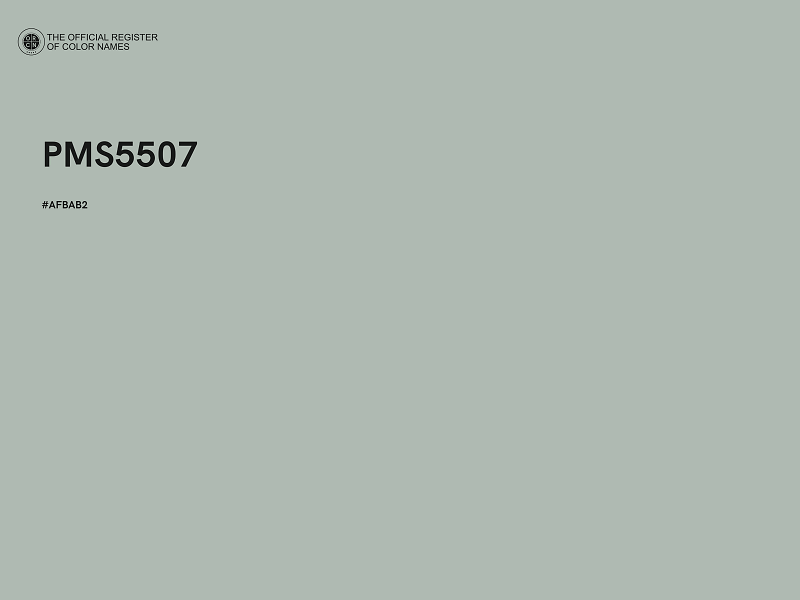 #AFBAB2 - PMS5507 color image
