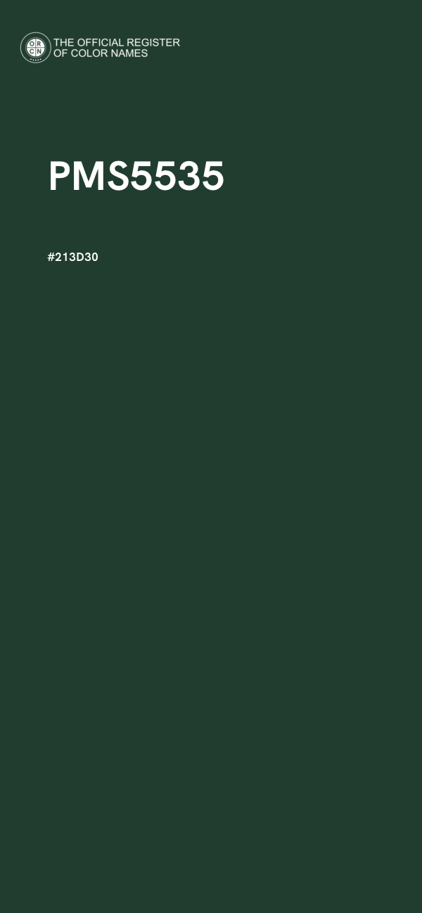 #213D30 - PMS5535 color image