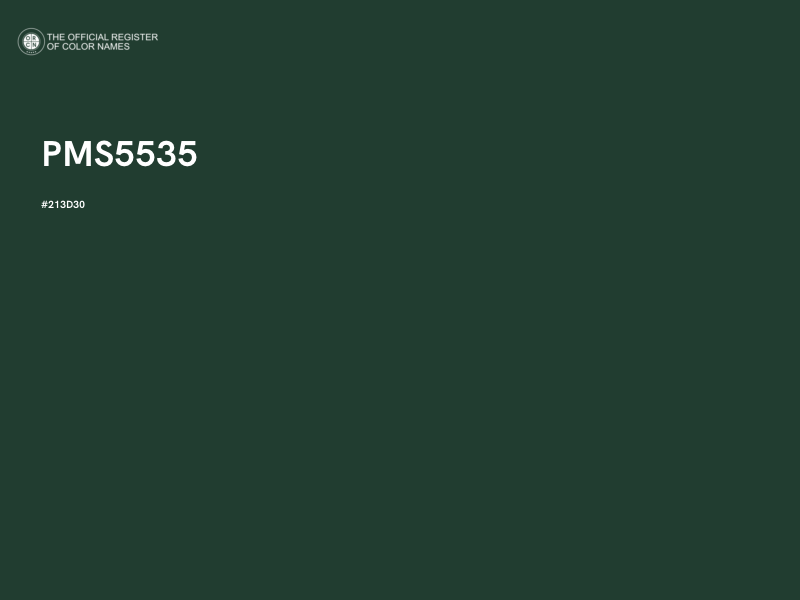 #213D30 - PMS5535 color image