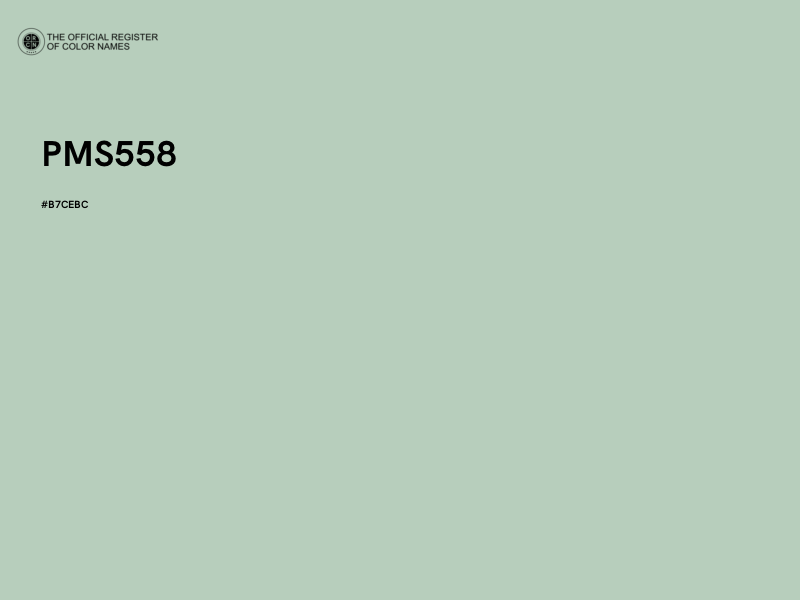 #B7CEBC - PMS558 color image