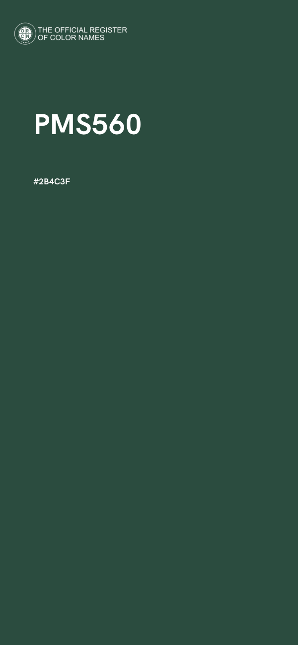 #2B4C3F - PMS560 color image