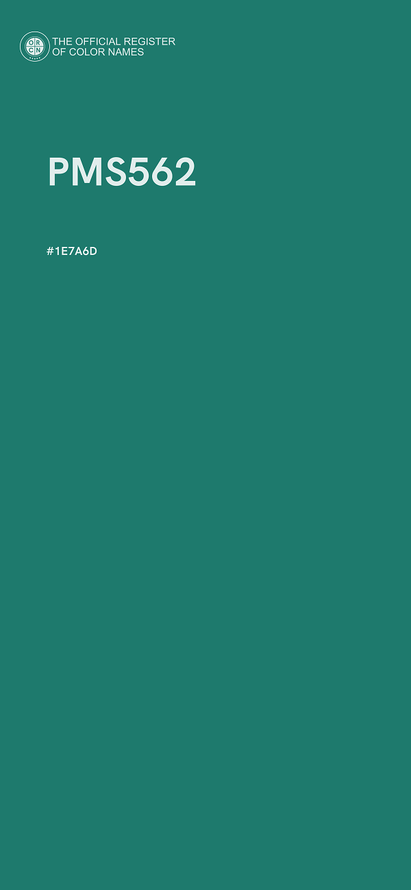 #1E7A6D - PMS562 color image