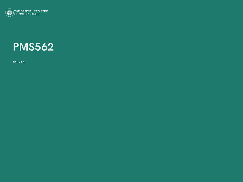 #1E7A6D - PMS562 color image