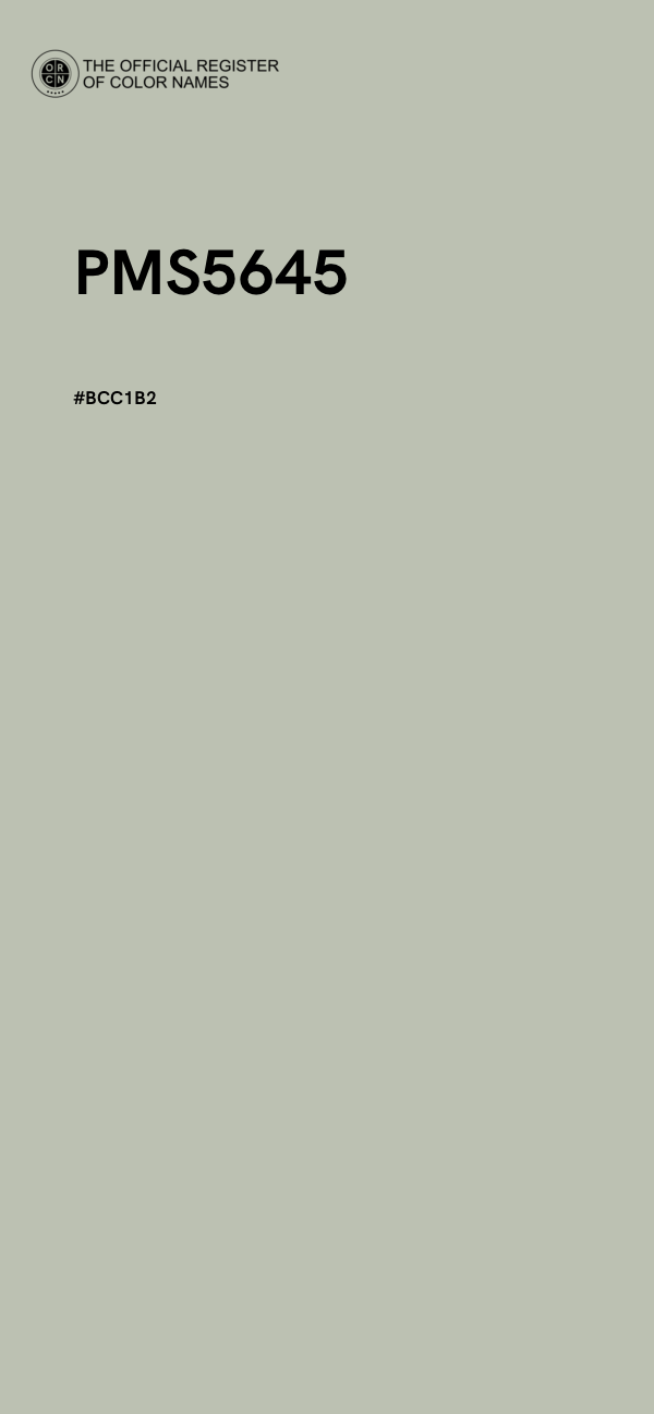 #BCC1B2 - PMS5645 color image
