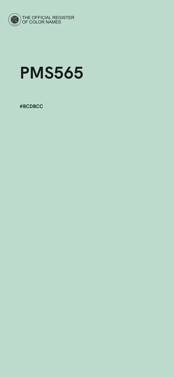 #BCDBCC - PMS565 color image