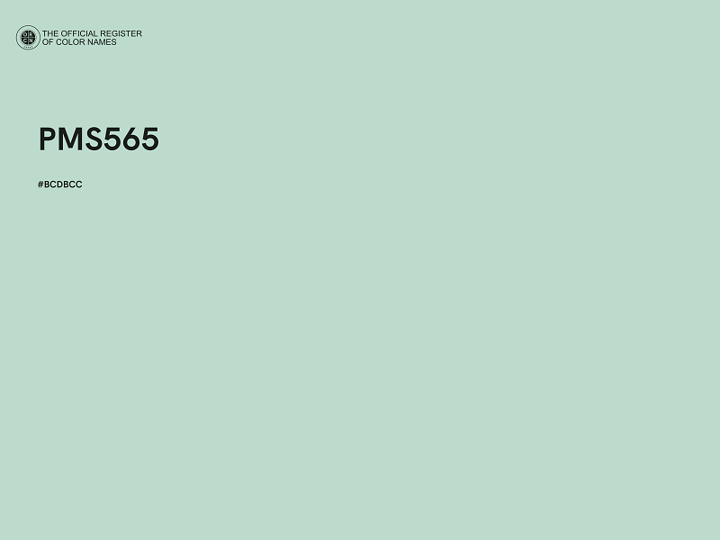 #BCDBCC - PMS565 color image