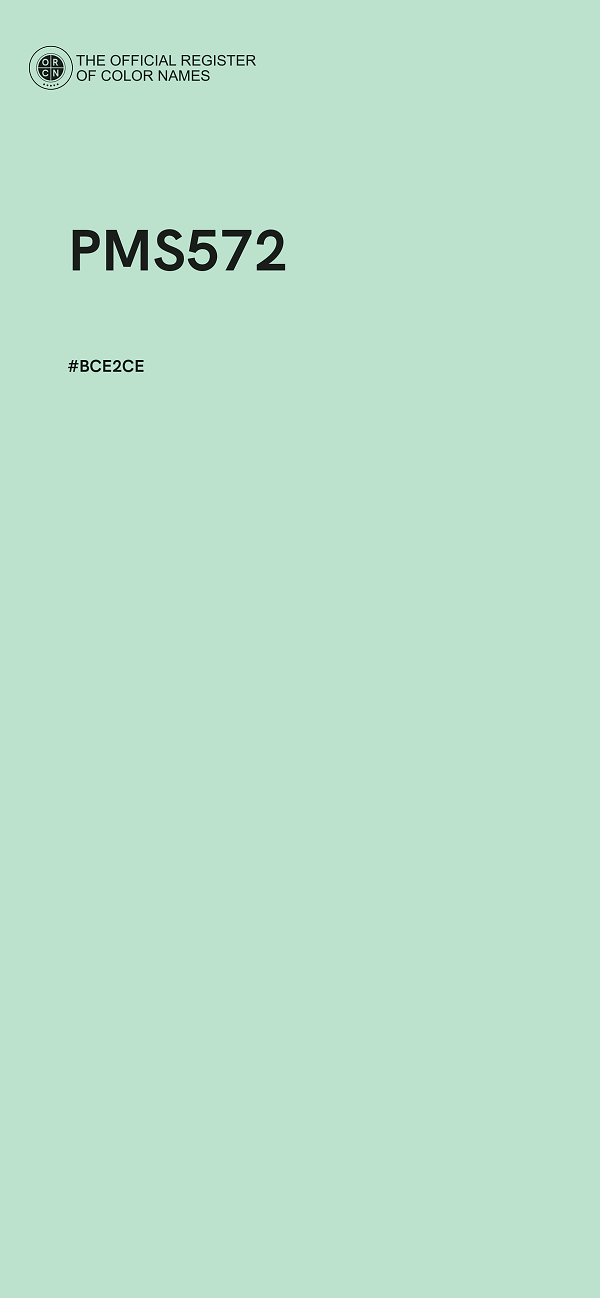#BCE2CE - PMS572 color image
