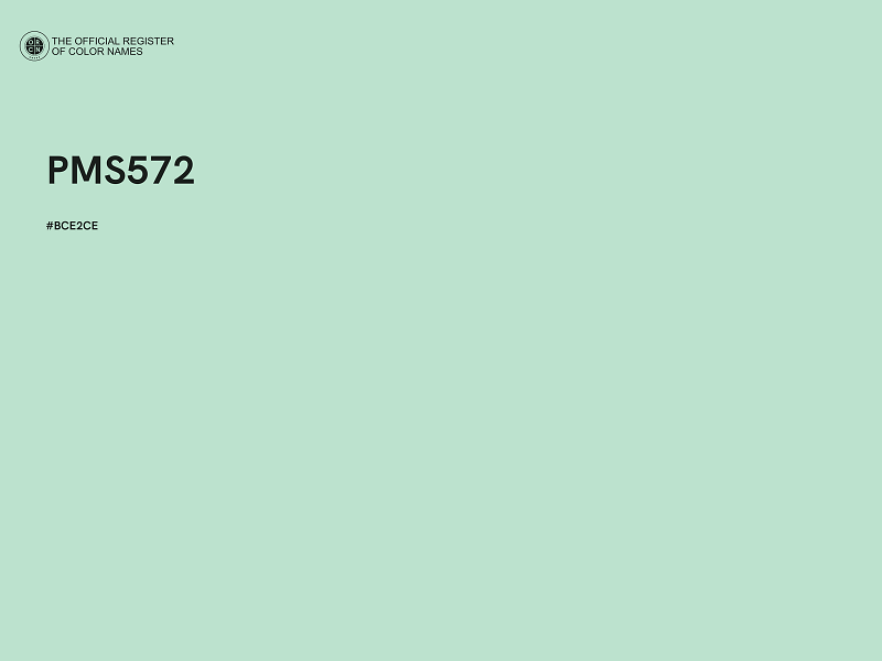 #BCE2CE - PMS572 color image