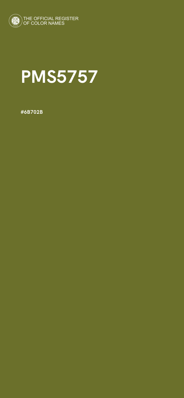 #6B702B - PMS5757 color image