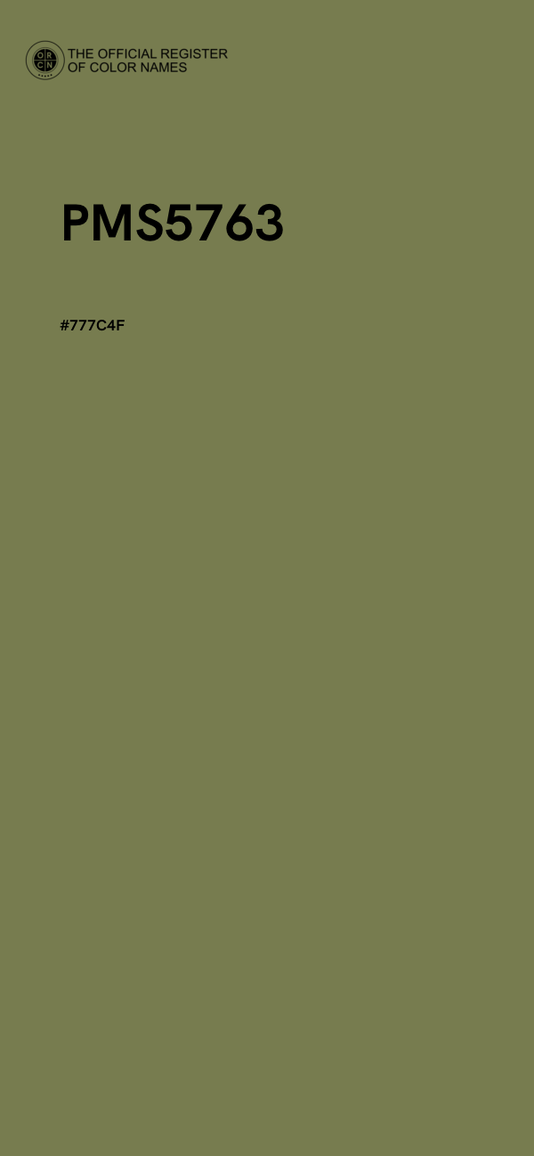 #777C4F - PMS5763 color image