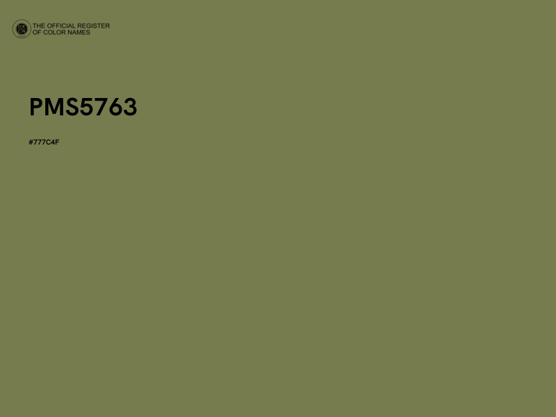 #777C4F - PMS5763 color image
