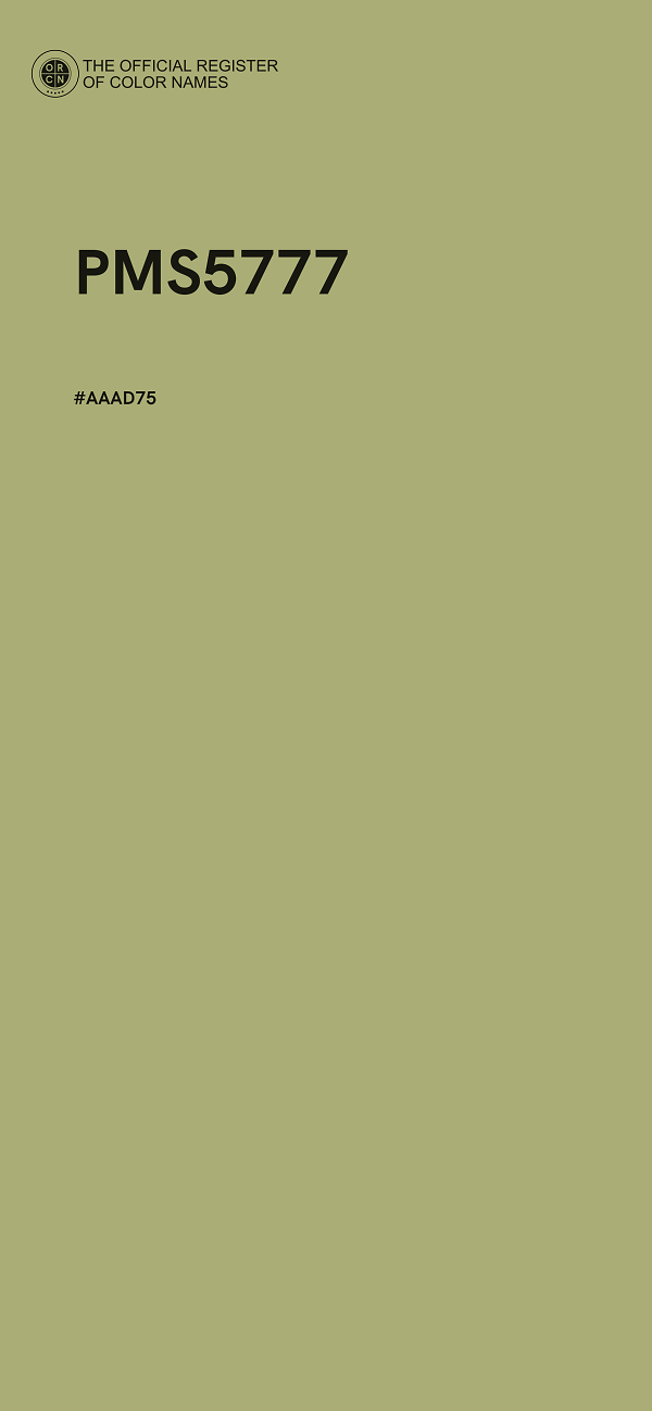 #AAAD75 - PMS5777 color image