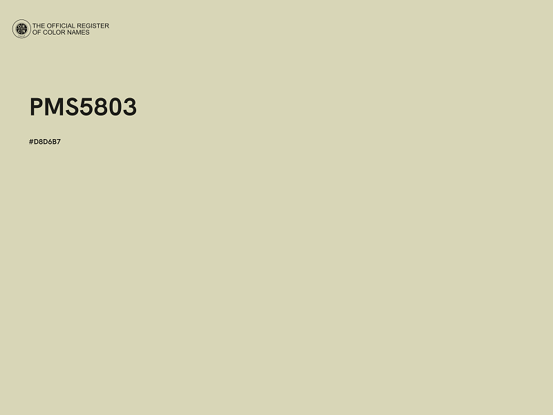 #D8D6B7 - PMS5803 color image