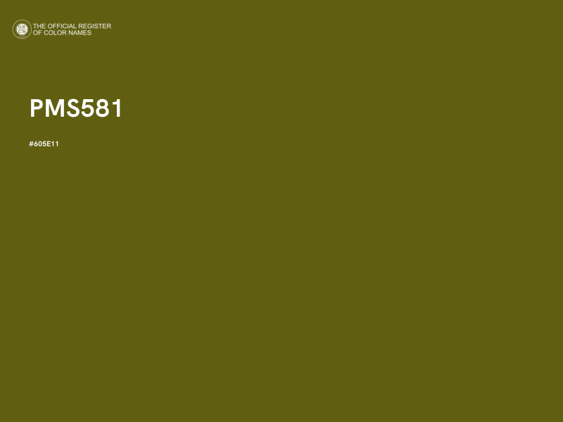 #605E11 - PMS581 color image