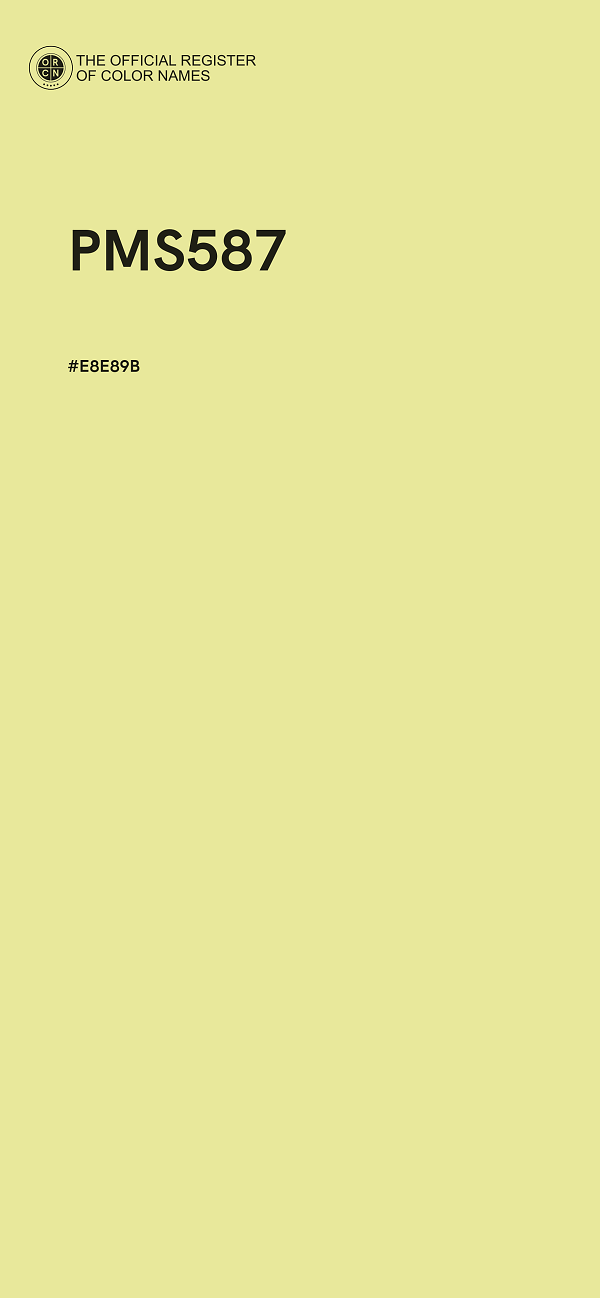 #E8E89B - PMS587 color image