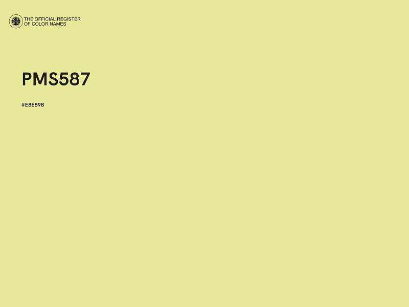 #E8E89B - PMS587 color image