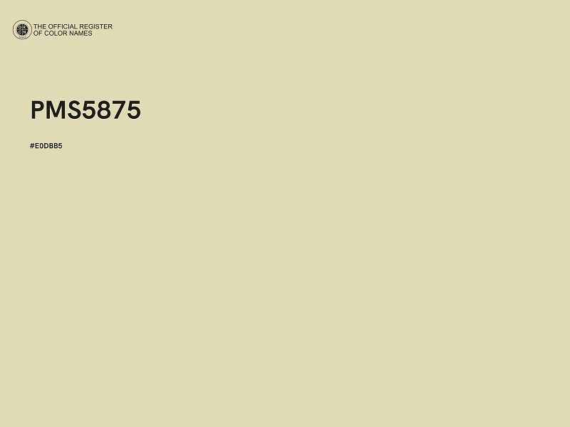 #E0DBB5 - PMS5875 color image