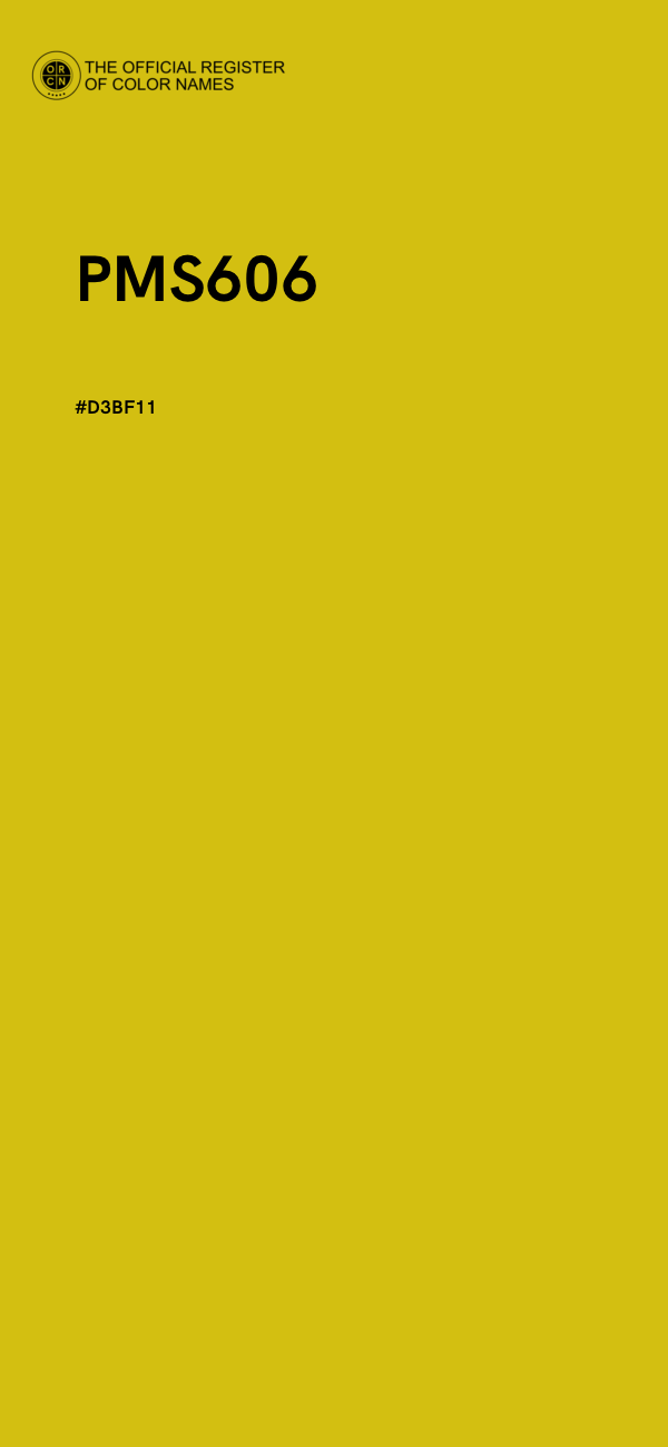 #D3BF11 - PMS606 color image