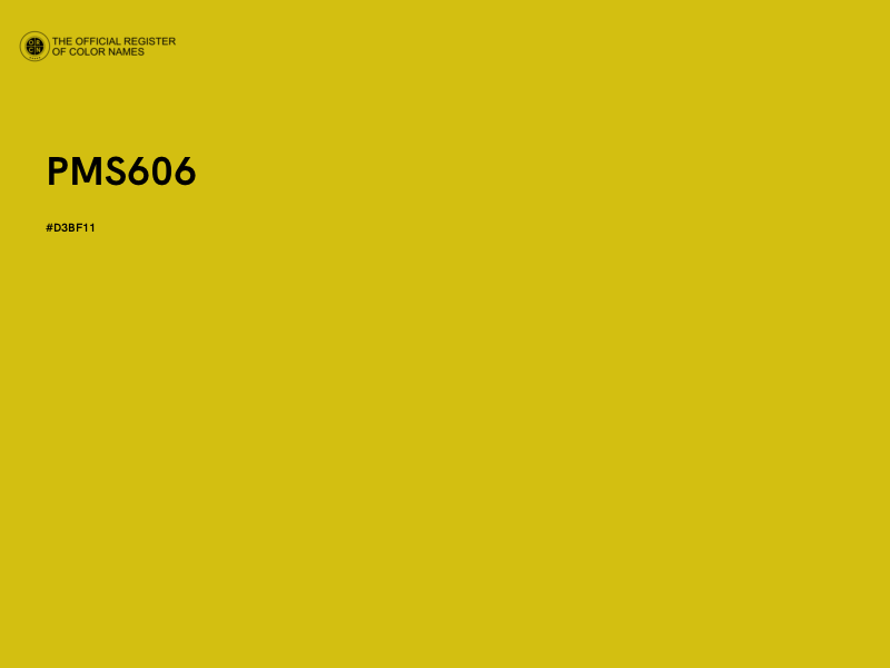#D3BF11 - PMS606 color image