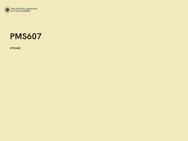 #F2EABC - PMS607 color image
